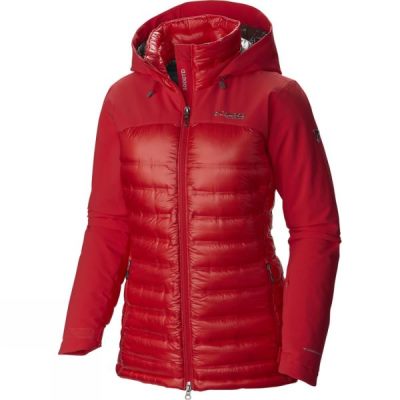 Chaquetas Columbia Heatzone 1000 TurboDown Hooded Mujer Rojas - Chile TFQ127649